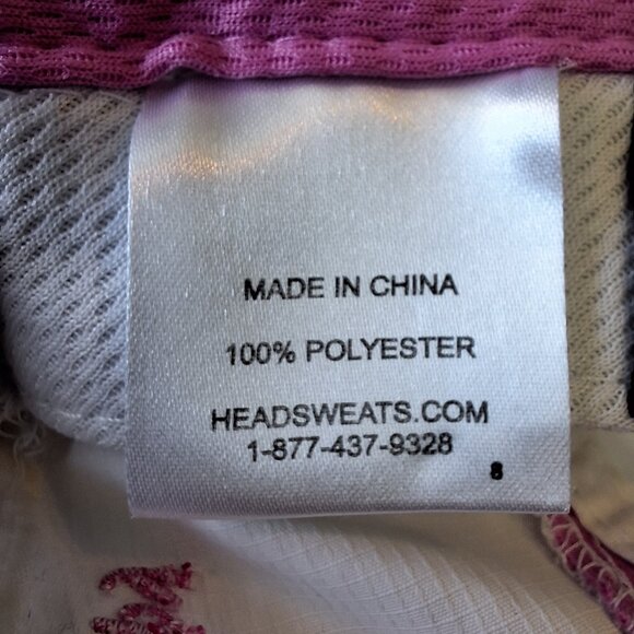 Headsweats Live Ultimate White & Pink Running Hat Cap Healthy Happy - Picture 10 of 11